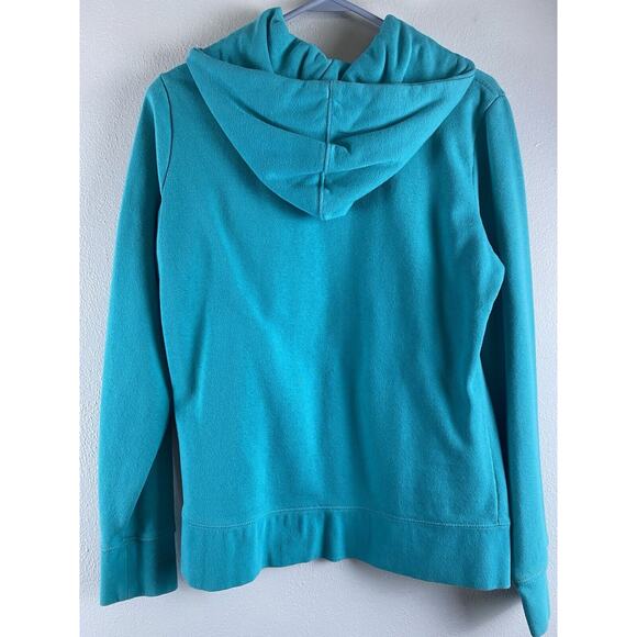 The North Face Sz M Teal LS Kangaroo Pocket Hoodie - Picture 2 of 10